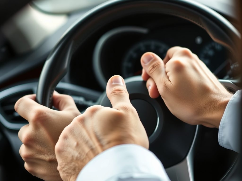 Jak trzymać kierownicę oburącz i jednocześnie ustawić pozycję ciała dla kontroli auta